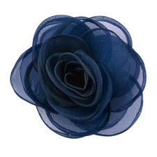 Rose Flower Hair Clips, Brooches, and Pins with Blue Accent  Versatile Floral A