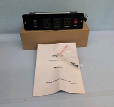 Recessed Power Strip Surge Protector 8.5ft Power Cord with 2 USB Ports Black