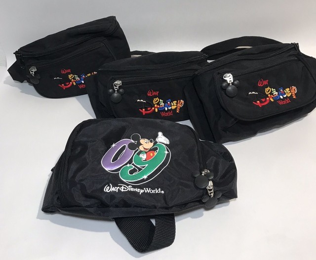 Walt Disney World Fanny Packs (Lot of 4) Black, Character Logo eBay