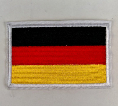 Germany Flag Patch Embroidered Iron On Badge Applique German 057