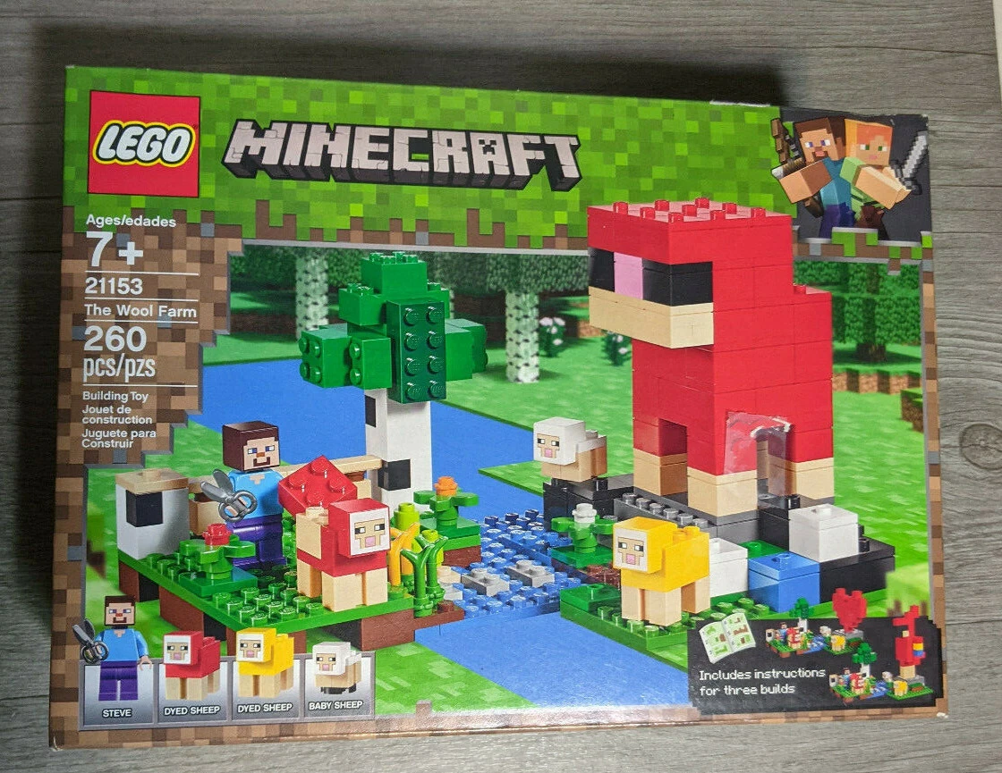 LEGO 21153 21155 21162 Minecraft The Creeper Mine Wool Farm Taiga Adventure  Lot