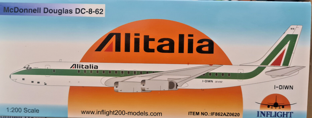 Alitalia McDonnell Douglas DC-8-62 I-DIWN Scala 1:200 Alitalia McDonnell Douglas DC-8-62 I-DIWN Scala 1:200