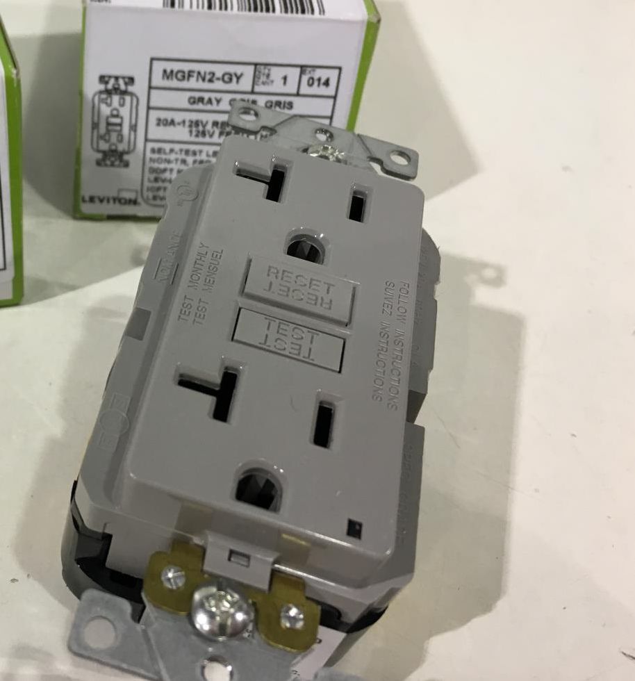 2PK Leviton 20Amp LevLok SmartlockPro Industrial Grade GFCI Outlet