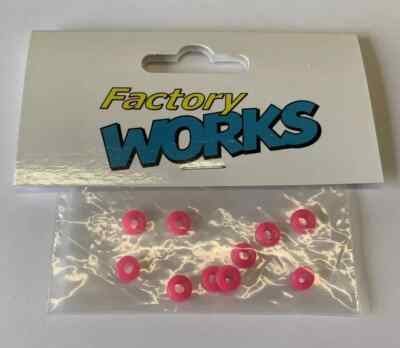 Factory Works Silicone Neon Pink O-Rings for RC10/Losi/AE/Kyosho/etc shocks VTG