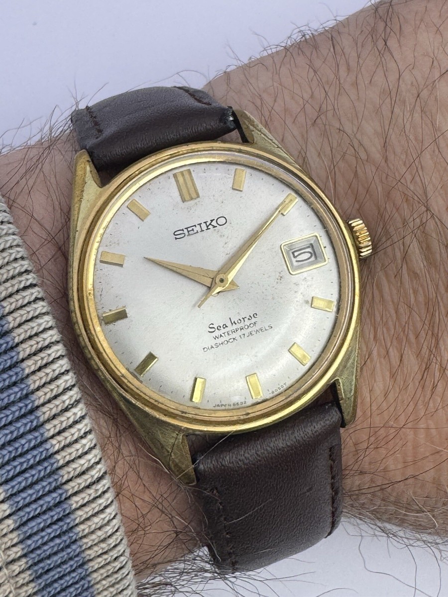 Seiko Sea Horse Gold Plated Men's Watch Ref 6602-8020