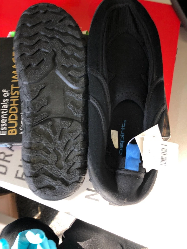 NUEVO CON ETIQUETAS Pro Spirit Para hombres Piscina Agua Zapatos 7 M Negro NUEVO Foto 3 de 3