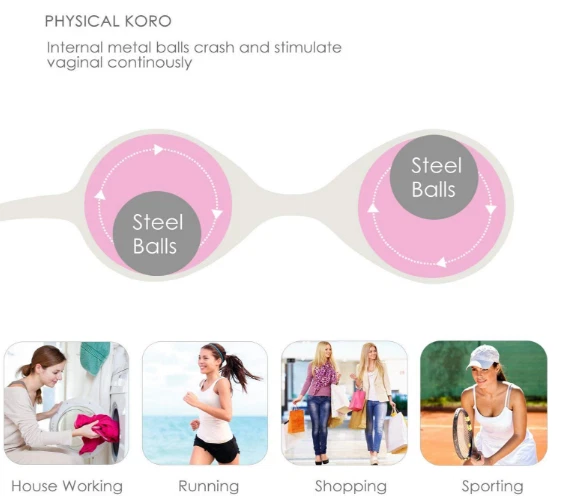 Kit de pesas de ejercicio Louviva Kegel para principiantes, pelotas Ben Wa para mujeres y niñas Foto 4 de 4