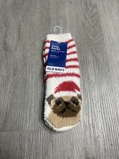 Old Navy Cozy Socks Kids Unisex One Size Non Slip Christmas Dog