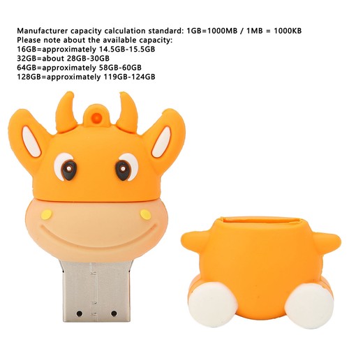 U Disk 3D Cartoon Calf Model Orange USB Storage For 7/8/10/Vista/XP/ TPG - Picture 15 of 34
