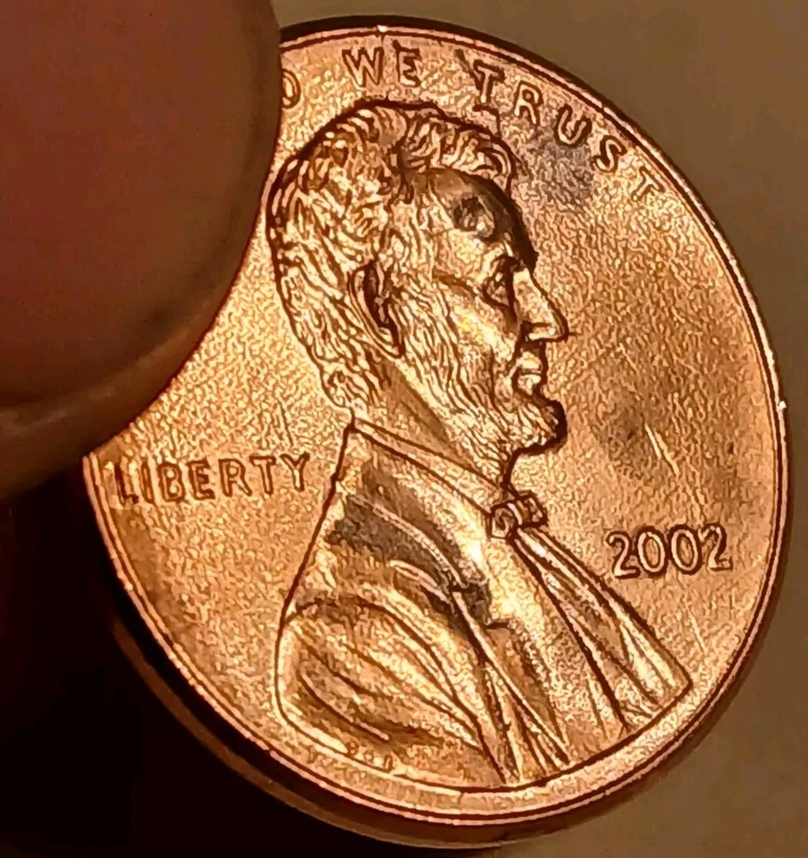 2002 Lincoln Memorial Penny One Cent Headshot Die Break Error Coin - Image 2 of 4