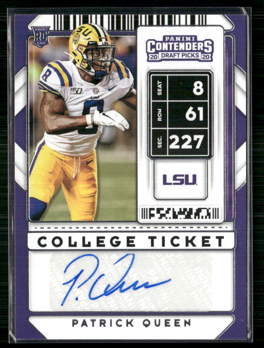 Patrick Queen Panini Contenders Draft Picks #223 Autograph