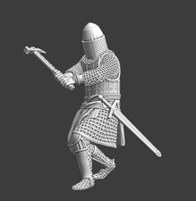 Northern Crusades Miniatures Medieval Crusader Foot Knight w War Hammer 3D 28mm