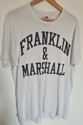 Vintage Franklin Marshall Varsity Single Stitch Cool Tee Size Large White