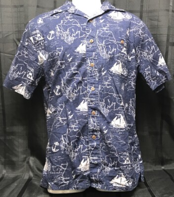 Croft & Barrow Herren Hawaiian Reise Button Down Blause Hemd Größe S
