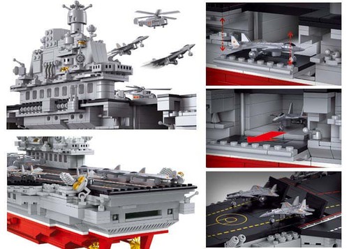 Building Blocks Sluban Navy Aircraft Carrier M38-B0388 Ship 1:350 1875PCS Toy - Picture 6 of 8