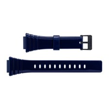 Genuine Casio 10435865 blue rubber watch strap W-215H-2AV 18mm