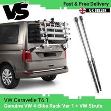 FOR VW T6.1 CARAVELLE 19> GENUINE 4 BIKE TAILGATE BICYCLE RACK & 1200N GAS STRUT