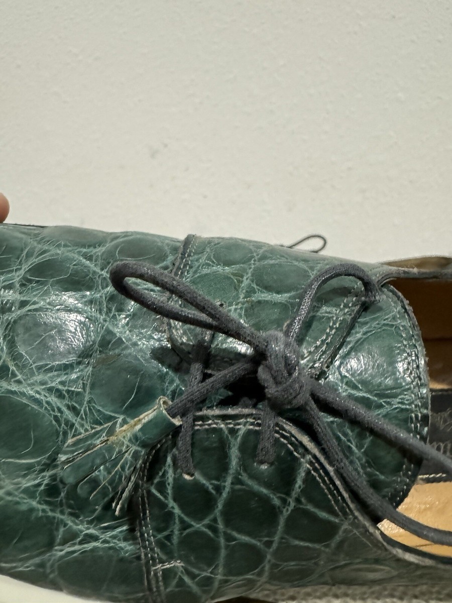 Mauri City Slicker Sz 11 Genuine Alligator Oxford Green  display picture 3