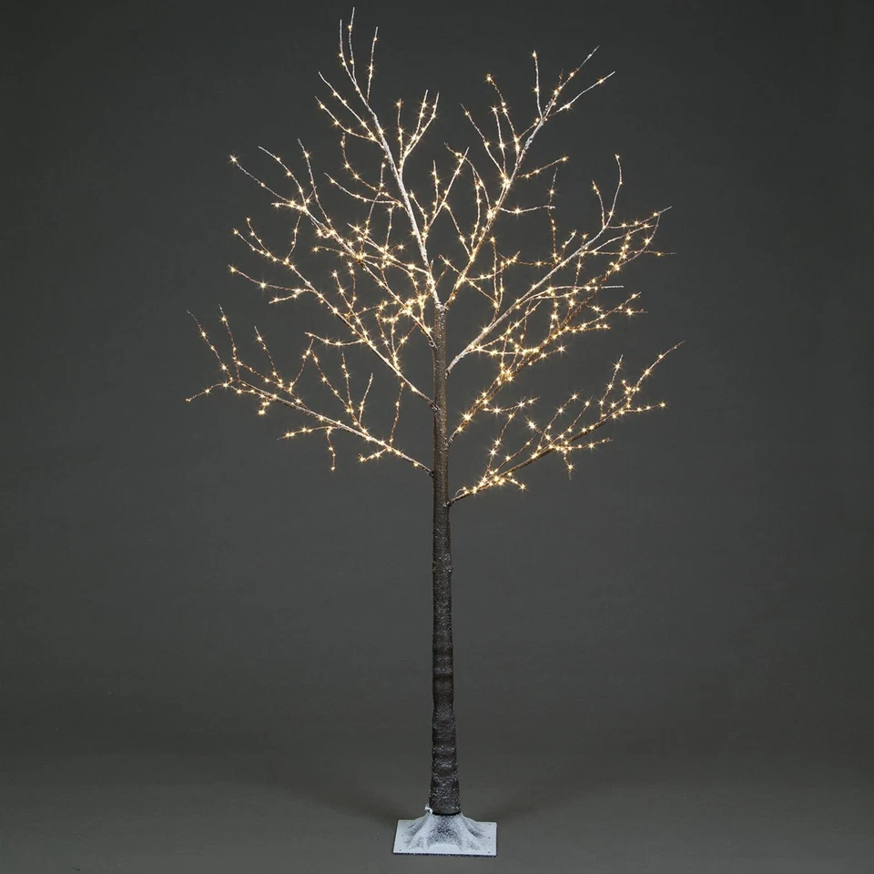 Frosted Twig Christmas Tree LED Illuminated Warm White Pre-Lit 180cm Garden Home - Image 2 of 4