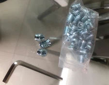 40Pcs 1/4-20 Threaded Insert for Wood Hex Drive Threaded Wood Insert 1/4Wood NEW