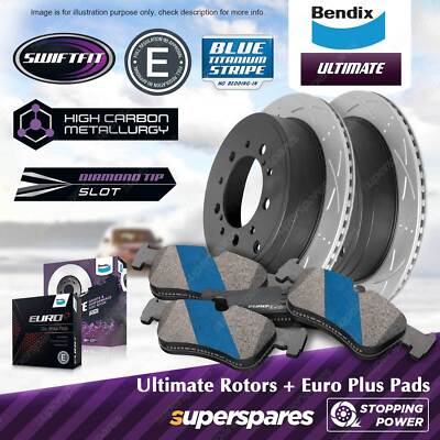 Bendix Rear ULT Rotors + Euro+ Pads for Audi Q5 8RB AWD SUV quattro ...
