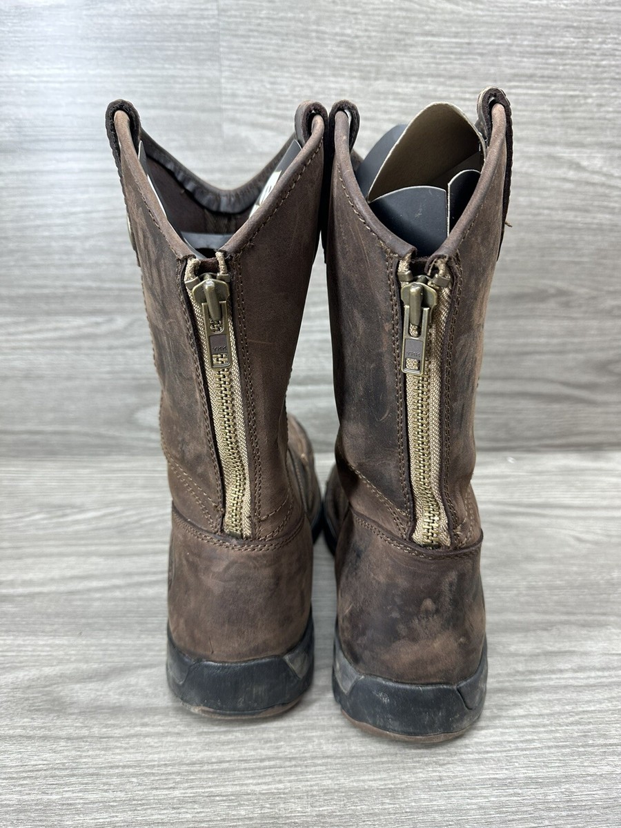 Georgia GB00226 Athens Pull On Zip Up Work Brown Leather Boots