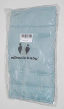 New Miracle Baby Mint Green and Gray Plush Stroller Cushion 30" x 13"