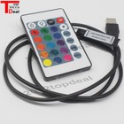 USB RGB Controller 5V 24V 24Keys IR Remote Controller Led Dimmer for 5V RGB Led 