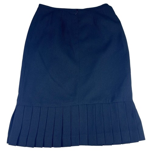 Kasper Classics Pleated Hem Pencil Skirt Women's 4 Black White Lined Back Zipper - Picture 4 of 5