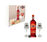 Martini Fiero Geschenkset - Martini Fiero 0,75L 14,4% Alk. + 2 X Martini GläSer