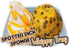 Eiswagen Aufkleber Spotted Dick Schwamm Whippy Tablett Anh&auml;nger Decal (Gr&ouml;&szlig;e w&auml;hlbar