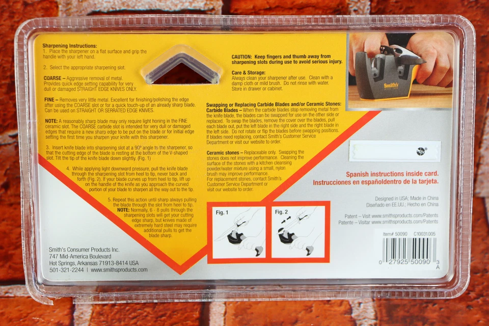 Smith's 50090 Edge Pro Pull-Thru Knife Sharpener Ceramic Stones Foto 3 de 3