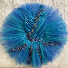 Art Stone Competitor Child B525 Ballet Tutu, LC, Teal  Blue, Beading/Sequins