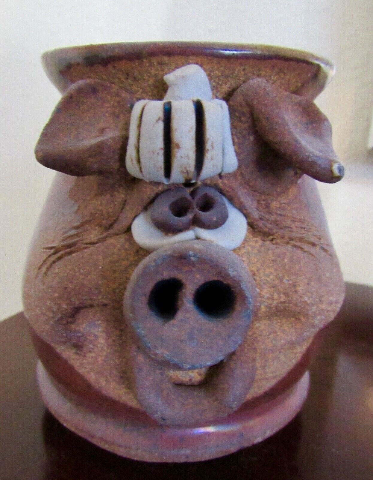 Vintage Signed Pottery Clay Mug 3D Ugly Funny PIG Face Big Nose Coffee  Cup/Mug | eBay