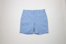 Vintage 60s 70s Streetwear Mens 35 Chambray Above Knee Chino Shorts Blue USA