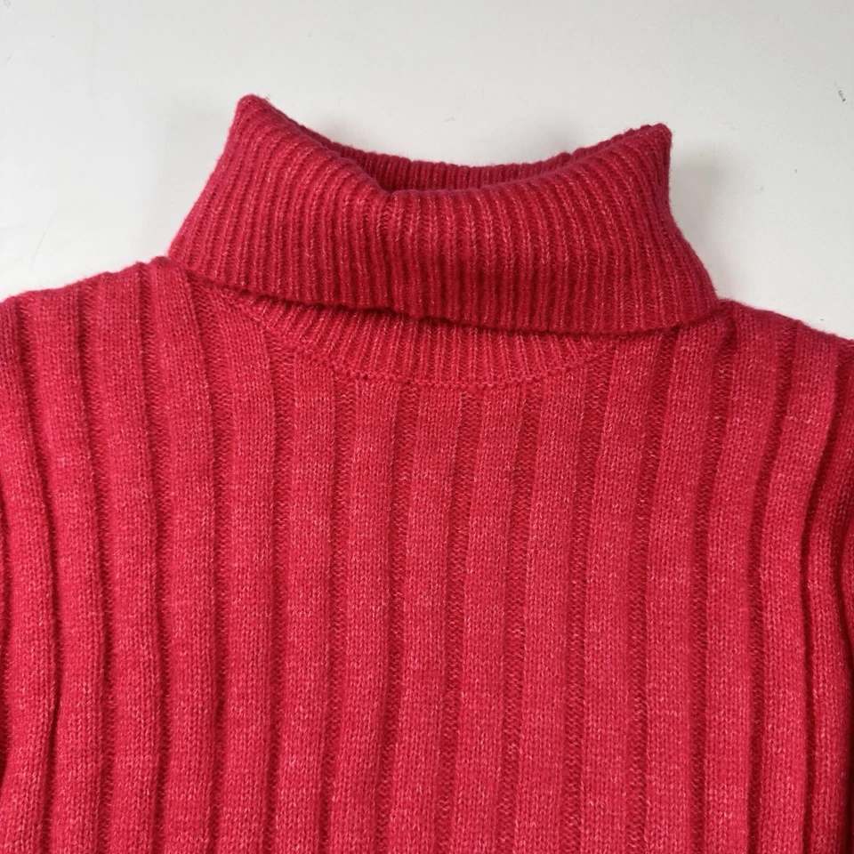 Suéter de cuello alto acanalado manga larga Art Class rosa intenso talla XXL (18) Foto 2 de 4