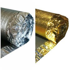 5mm Acoustic Sonic Laminate Flooring Underlay with DPM 15m² Gold Silver Roll