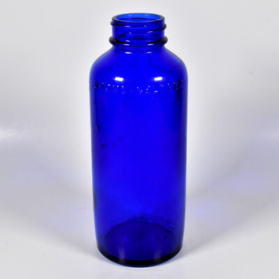 Vintage 12oz Bromo-Seltzer Cobalt Blue 7'' Bottle