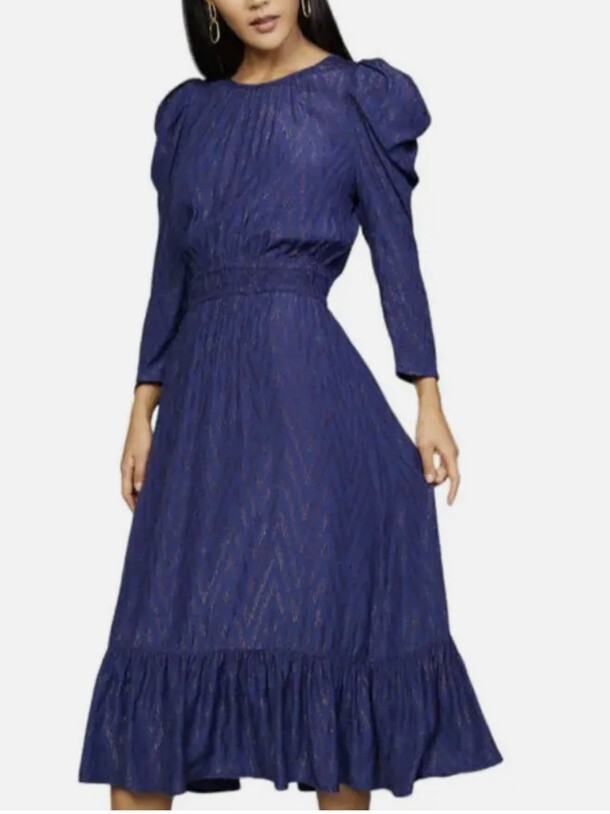 chevron blue dress The Juliette Maxi Dress in Blue Chevron Floral Jules & James Boutique