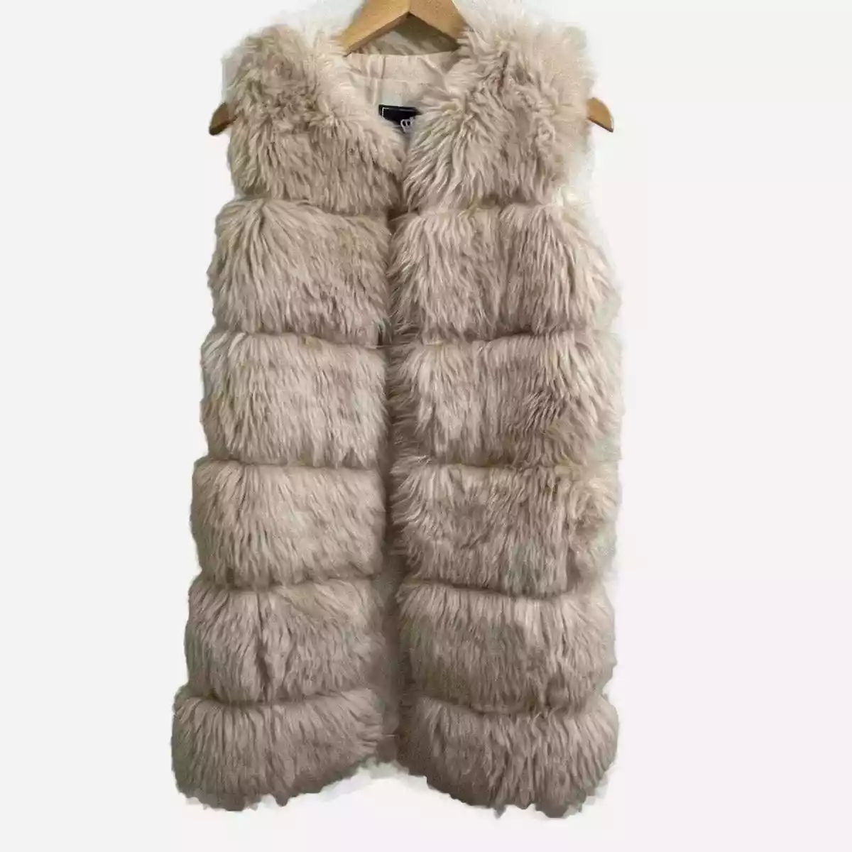 The Beauty Optimal Product Midi Length Faux Fur Vest Women's Small