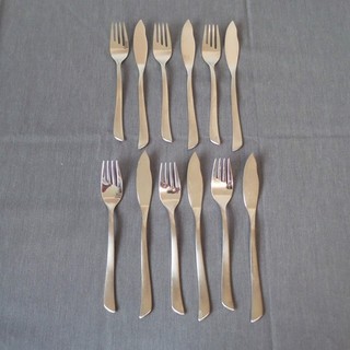WMF Cromargan Virginia Fischbesteck für 6 Personen Teilmattiert