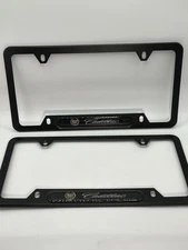 Matte Black Cadillac License Plate Cover New
