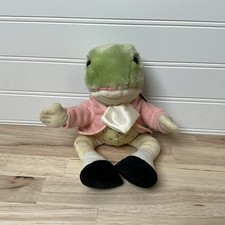 Vintage Eden Beatrix Potter Mr Jeremy Fisher Frog 9" Plush 1989 Stuffed Animal