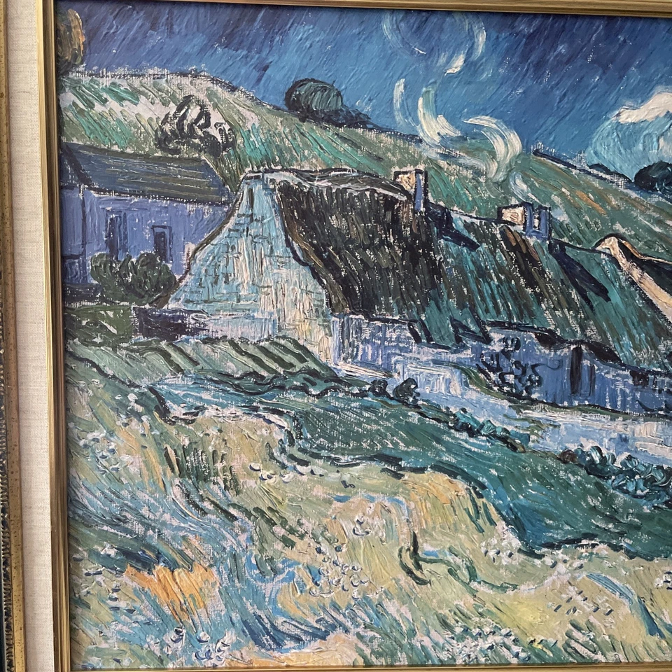 Houses at Auvers Vincent Van Gogh Repro OrigAcrylic Handpainted on Canvas - Image 4 of 4