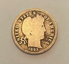 1893-S Barber Dime - Scratched  Semi-key  Better Date  No Reserve