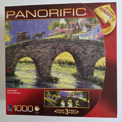 Panorific 1000 Piece Jigsaw Puzzle Old Stone Bridge 39 by 15 inch New open box