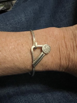 Modernes Designer Damen-Manschettenarmband Sterlingsilber 7 Zoll