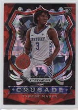2020-21 Panini Prizm Draft Picks Crusade Red Ice Prizm Tyrese Maxey #94 fh9