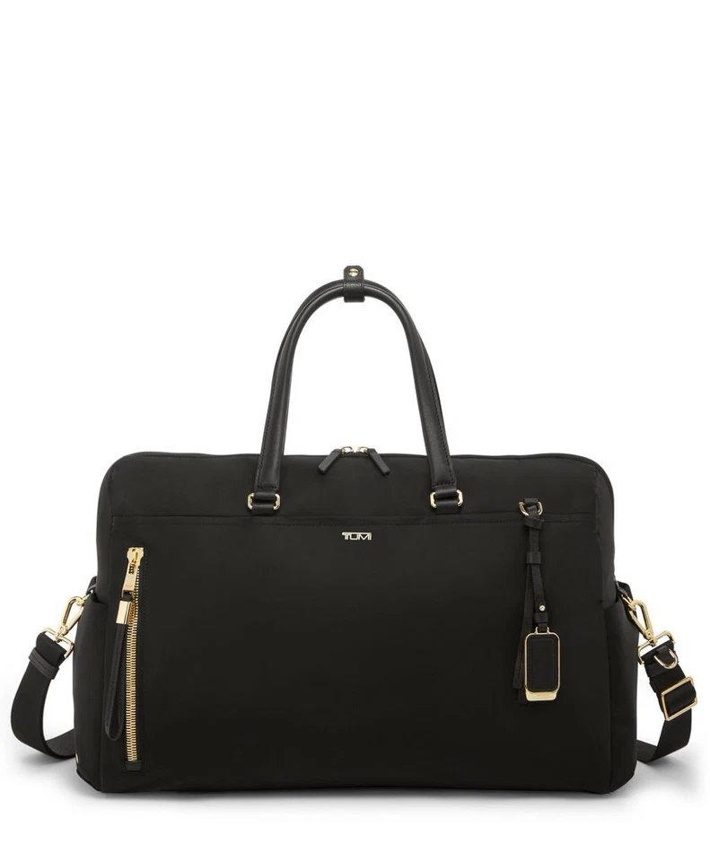 TUMI Black & Gold VOYAGEUR Venice Duffel Carry On Travel Bag - Image 3 of 4