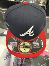 Atlanta Braves New Era 59FIFTY Fitted Hat 7 3/4 MLB On Field Cap